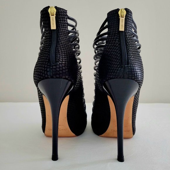 JIMMY CHOO LONDON Short Black High Heel Bootie Size 39 - Picture 6 of 9